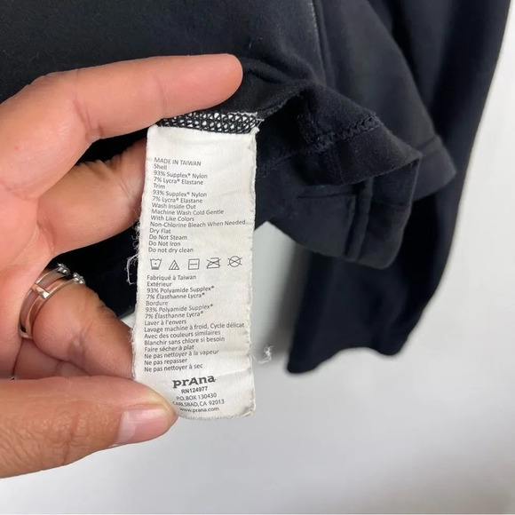 Prana Black Zip Up Lightweight Jacket Women's Size Large - Picture 8 of 9